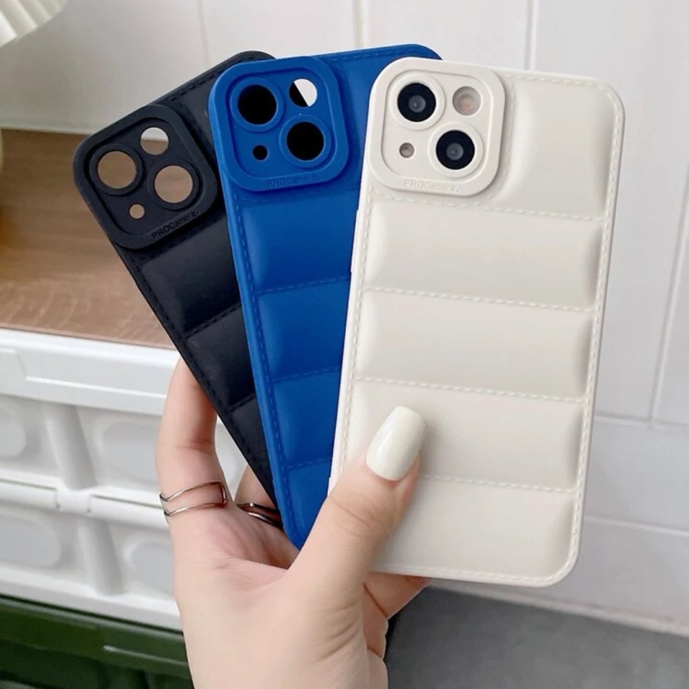 Set of 3 Puffer Phone Cases for iPhone 14 Pro Max